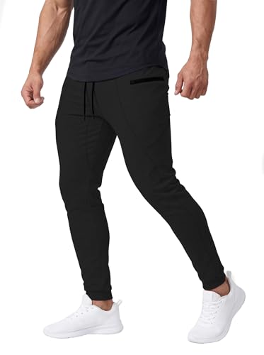 Image of Mens Slim Fit Joggers Tapered Sweatpants for Gym Running Athletic