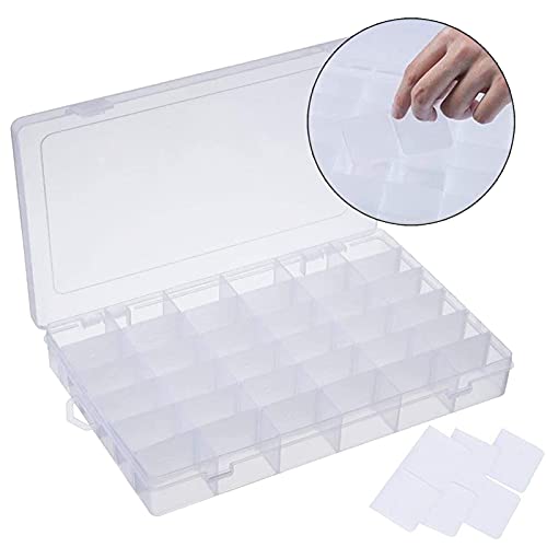 AZKEEGREY 2 Stück Stickgarn Aufbewahrung mit 36 Raster, Kunststoff Aufbewahrungsbox, Aufbewahrungsbox mit 200 Stück Plastikseide Stickgarn Karten, 8 Leere Aufkleber für Basteln Nähen