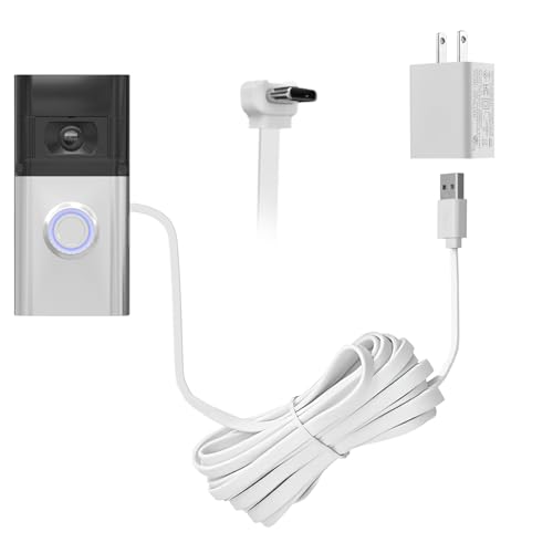 Bent Type-C Charging Cable for Ring Doorbell