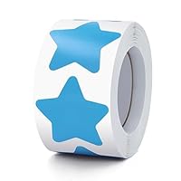 Blue Star Stickers Roll 3.8 cm Self-Adhesive Stars Labels Waterproof Removable for Children Teacher Business 500 PCS