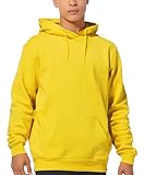 CRFANSHIRT Casual Unisex Hoodies Sweatshirt for Men Women, Comfortable Lightweight Fleece Adult Pullover with Pockets Yellow S
