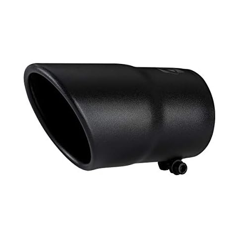 Black Exhaust tip -3.5'' Inlet Bolt on Design- Black Coated Stainless Steel Car Muffler Tips 3.5" ID x 4"OD x 7"L Cover