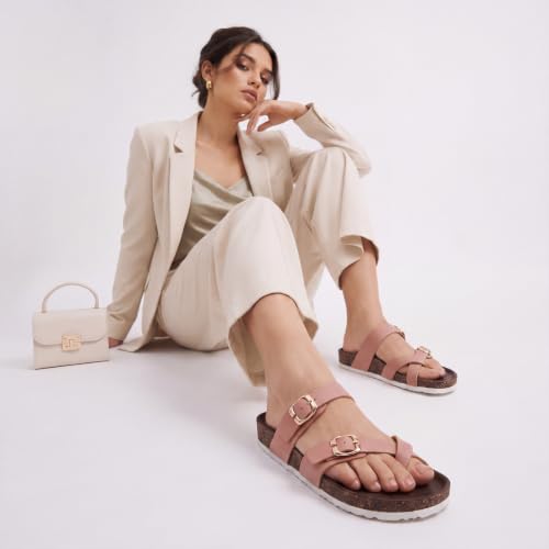 Image of YOHO Snug Sunday Toe Strap Sandals for Women | Designer Upper, Stylish & Comfortable Orthopedic | Office, Summer, Beach, Casual Wear Flats for Ladies /Girls