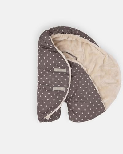 Image of 7AM Baby Car Seat Blanket - Multifunctional Carrier Cover for Toddlers, Winter Stroller & Car Seat Swaddle Blanket, Micro-Fleece & Plush Lined Warm Carseat Cover | (Print Ash Oak Stars, 6-18M)