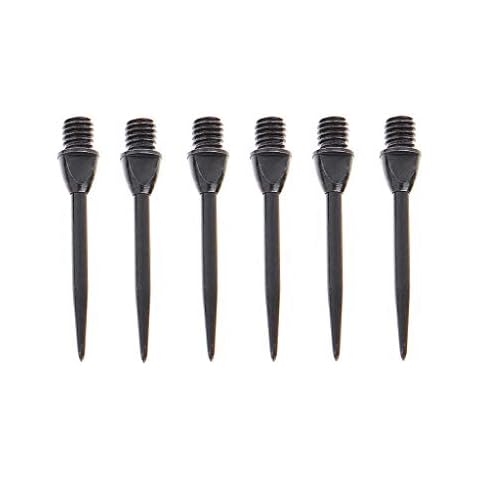 DGHJO Darts Steel Tips Conversion Tip Points Flights Steel Needle Tip Darts Pack of 6, Black Cover