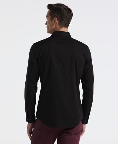 Perry Ellis Men's Dobby Cotton Long-Sleeve Dress Shirt Slim Fit and Stretch Fabric2