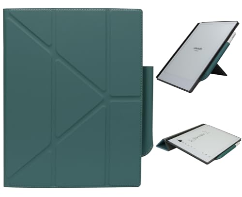 Funda para Remarkable 2 Tableta de Papel 10.3' 2020 lanzado, Ligero Plegable Cuero de PU Folio Case con Soporte y Portalápices - Verde