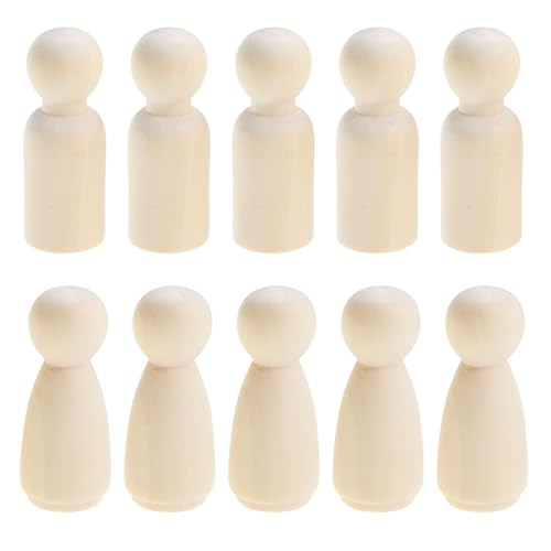 10 Stück Holzfiguren zum Bemalen, DIY Spielfiguren Holz Zum Basteln, Holzkegel, Individuelle Gestaltungsmöglichkeiten für Hochzeiten Und Geburtstagsdekoration 10 Stück Holzfiguren zum Bemalen, DIY Spielfiguren Holz Zum Basteln, Holzkegel, Individuelle Gestaltungsmöglichkeiten für Hochzeiten Und Geburtstagsdekoration