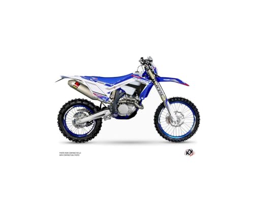 Kit deco moto cross Sherco SE SEF bleu autocollant enduro Skratch
