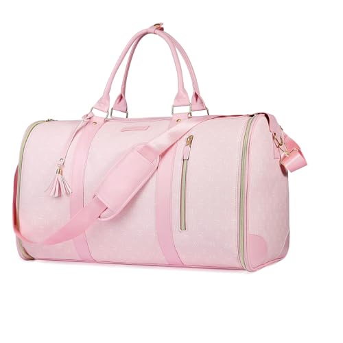 CSUNNUFA Borsa Porta Abiti da Viaggio Convertibile 50L, 2-in-1 Borsone con Pouch Scarpe Impermeabile...