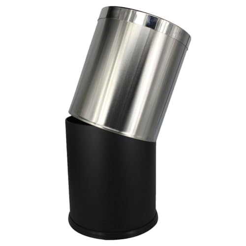 Caneca de Basura Redonda de Acero Inoxidable 10L miniatura 7