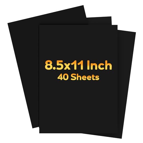 Black Cardstock 8.5 x 11 Card Stock Construction Paper 40 Sheets Black Paper CardStock for Invitations Art Drawing Menus DIY Card Tags Cards Making Craft Certificate School Office Printing