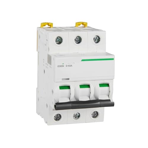 Disjoncteur miniature iC65 tripolaire courbe D 63A IC65N 3 pôles