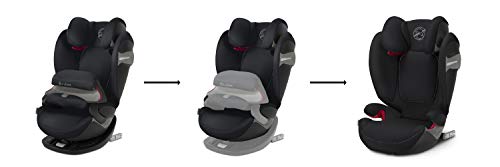 Image of Cybex Gold Pallas S-Fix 2-in-1 Child's Convertible Car Seat, for Cars with and Without ISOFIX, Adjustable Headrest, Protection from Side Impact, 9 Months to 12 Years (9-36 kg), Soho Grey