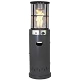 Marvin Stufa a Fungo GPL da Esterno 13 kW con Fiamma Visibile, Cilindro in Vetro, Portatile, Riscaldamento da Giardino per Terrazzo Bar Ristorante