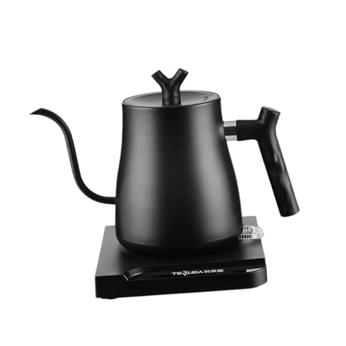 Sharplace Hervidor Eléctrico Tetera de Cuello de Caldera de Agua Jarra para Café con Calentamiento Rápido Y Apagado Automático Adecuado para Cocinas Ofic, Negro, 800 litros