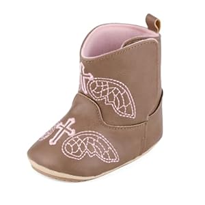 ESTAMICO Baby Girls Embroidery Western Boots