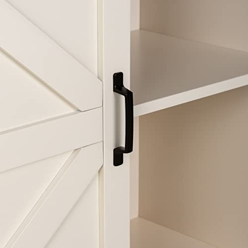 Sophia-William-Coffee-Bar-Cabinet-for-Kitchen-Farmhouse-Sideboard-Buffet-Storage-Cabinet-with-Sliding-Barn-Door-Ivory Sophia William Coffee Bar Cabinet for Kitchen Farmhouse Sideboard Buffet Storage Cabinet with Sliding Barn Door Ivory