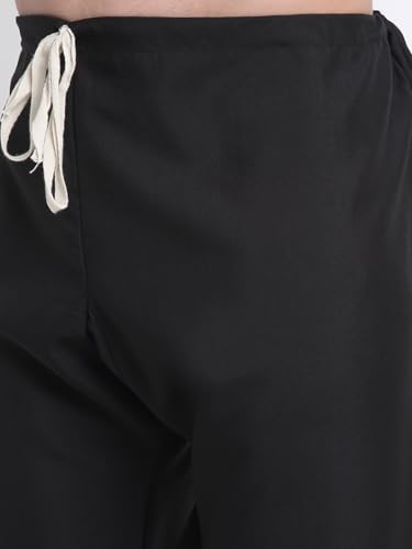 Image of KRAFT INDIA Cotton Black Pathani Kurta & Salwar With Embroided Black Nehru Jacket xxl-lage, Ethnic Traditional Wear