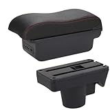 Realizzato in ABS e pelle PU, pregevole fattura, impermeabile, resistente e durevole, può aumentare lo spazio di archiviazione e ottimizzare lo spazio di archiviazione in auto, puoi riporre telefoni cellulari, fazzoletti, occhiali e altri oggetti, con questo bracciolo puoi appoggiare la mano durante la guida.