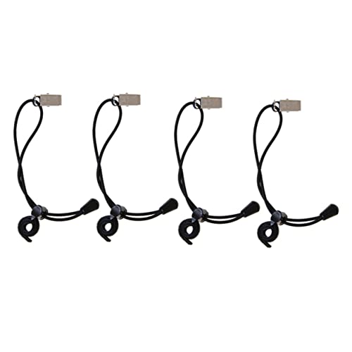 Yardenfun 4 Pcs Photography Cloth Clip Hardware Brackets Photography Side Clips Fixed Clamps Photographic Studio Photo Backgrounds Clips for Hangers Clothes Clips Hanger Nylon Black
