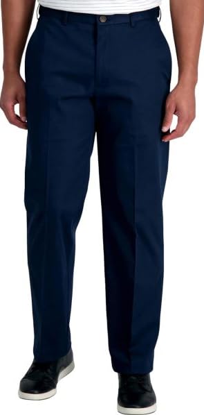 Men's Classic Fit Casual Stretch Pant with Pockets Premium No Iron