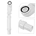 Zerodeko 2pcs Flexible Downspout Telescopic Plastic Tube for Bathtub Drain Connection Easy Installation Rain Gutter Diverter for Residential Use Robust Design No Tools Needed
