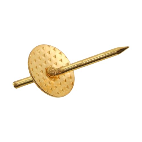 Image of 50PCS Golden Plasterboard Nails 1.14inch Iron Nail Hooks Beveled Nail Version Hardware Hanging Buttons for Plasterboard Picture Frames Canvas Mirror Hanging Decorations Factory Walls