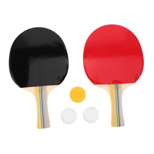 Set de raquettes de tennis de table avec pagaies portables et manche long en bois