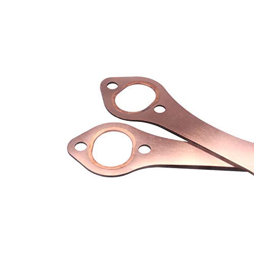 Ajcoflt Juntas de escape do carro SBC porta oval substituição de cabeçalho de cobre reutilizável par