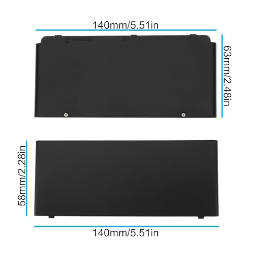Image of Front Back Faceplate Plates Upper Battery Housing Shell Cover Compatible with Nintendo New 3DS 2015 Version, Black
