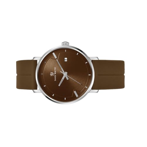 Image of Analog Watch for Men with Silicone Band | Magnetic Lock Strap | Japanese Quartz Movement | Water Resistant | Formal & Casual Wristwatch Gift