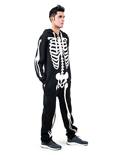 NOROZE Mens Hoodie Jumpsuit Onesie One Piece Pajamas2