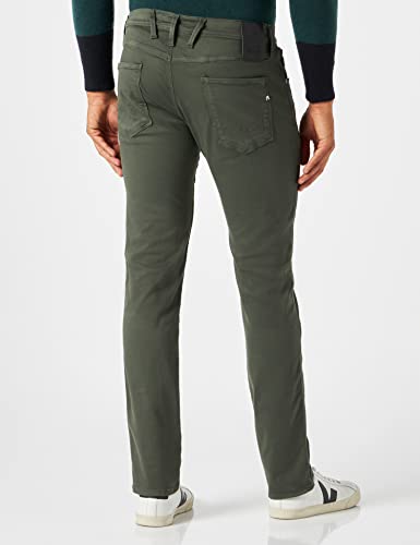 Replay Herren Jeans Anbass Slim-Fit Hyperflex Colour X-Lite mit Stretch, Moss Green 312 (Grün), 28W / 34L – Ansicht 5