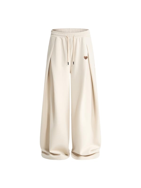 Aelfric Eden Baggy Jogginghose Herren Basic Trainingshose Damen Lang Sporthose Weites Bein Unisex Freizeithose Y2K Sweatpants Casual Sweathose Hose mit Faltdesign Streetwear