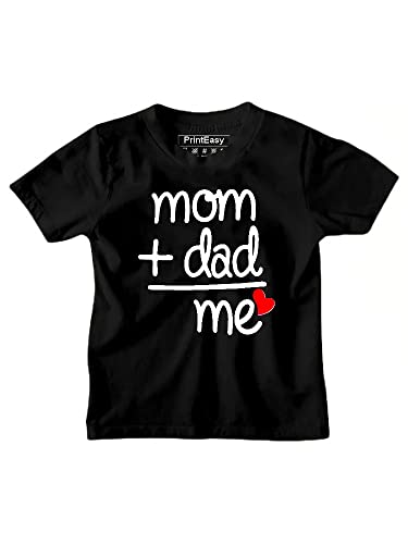 Image of PrintEasy� Mom Dad & Me Cotton Round Neck Short Sleeves Unisex T-Shirt for Boys & Girls