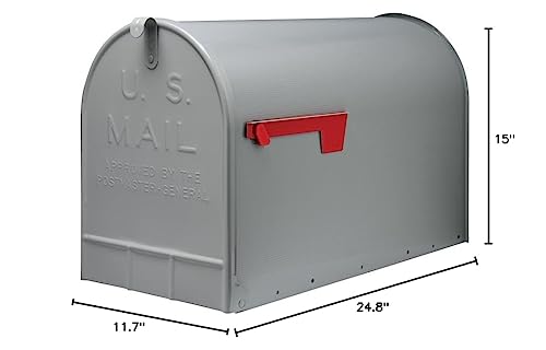 Gibraltar Mailboxes ST200000 Stanley Extra-Large Capacity Galvanized Steel Grey thumb #5
