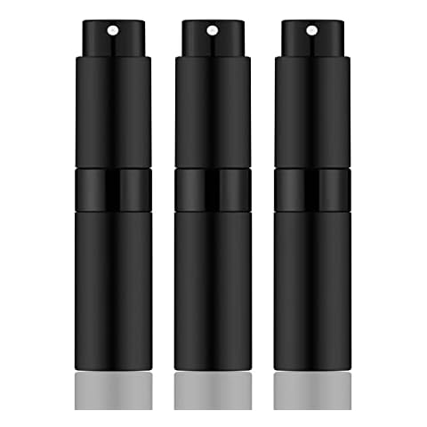 IRON BILL 8ML Mini Atomizer Perfume Travel (Matte Black) Refillable Bottle Portable Spray Bottle for Cologne and Perfume (3pcs) Cover