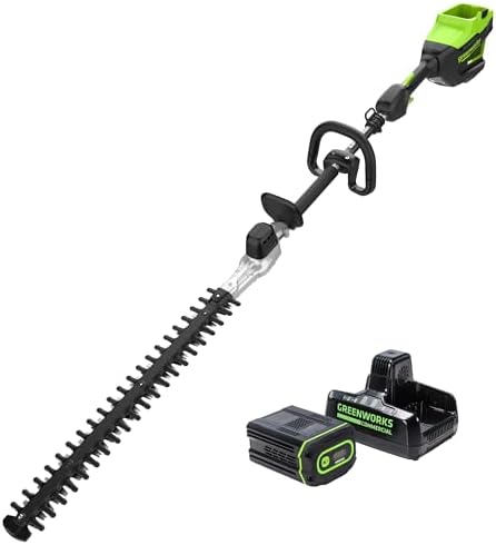The Hidden Gems in Hedge Trimmers for Commercial Use 7 Greenworks 82V 24" Brushless Cordless Short Pole Hedge Trimmer, 2.5Ah Battery and Dual Port Rapid Charger (Great for Landscapers and Professionals)