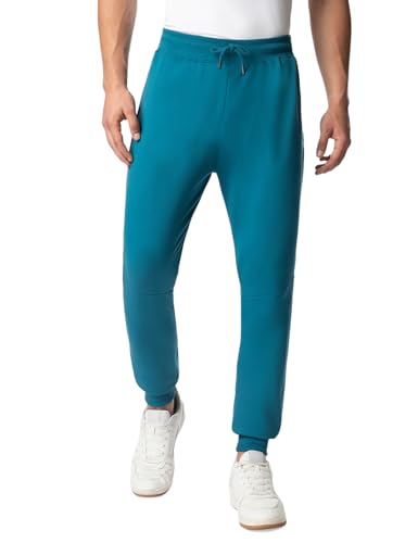 Image of FYLTR Men's Casual Straight Leg Joggers - Elasticated Waist with Drawstring | Zip Pockets | Solid Color | Winter Joggers for Men