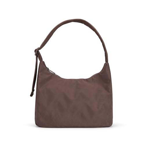 Image of FASTFAIRY Nylon Shoulder Bag - Adjustable Quilted Strap, Structured Slouchy Design with Interior Zip Pocket