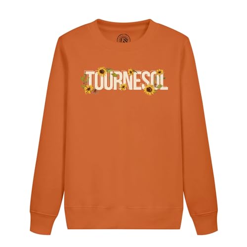 Sweatshirt enfant minimaliste chic au motif fleurs de tournesol raffiné