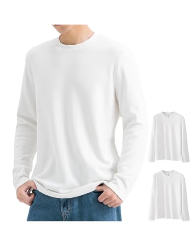 8.3オンス インナーシャツ メンズ 長袖 裏起毛 2/4枚組