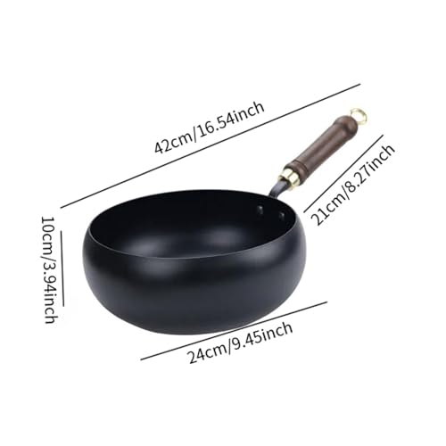 Wok con mango, sin recubrimiento, para cocina profesional miniatura 2