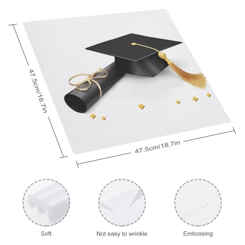 Servilletas de Tela Reutilizables Estampado Graduación 2 Piezas miniatura 2