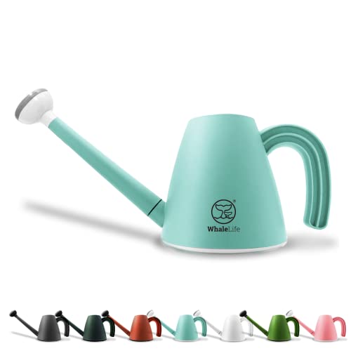 Image of Indoor House Plant Watering Can, Small Plastic Long Spout Water Pot 2.0L /67oz (Blue)