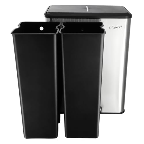 Caneca de basura doble sección 8 gal inox miniatura 4