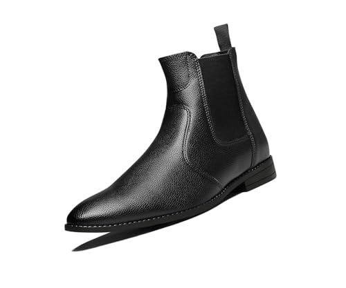 Image of LOUIS STITCH Men's Chelsea Boots | Handcrafted | High Ankle Boot| Comfortable Formal Office & Casual Wear Shoes | Dual Tone Patina Finish (LSRGPDCL)