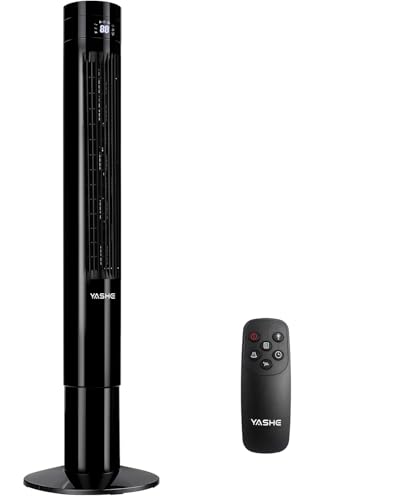 YASHE 43'' Colonne Ventilateur, Ventilateur Colonne Silencieux 28dB, Ventilateur Climatiseur Oscillant à 85° avec, Ventilateur Tour avec télécommande,...