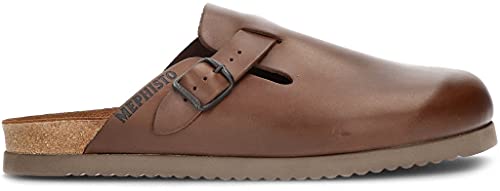 Mephisto Nathan sandales cuir marron avec scratch réglable pour marche prolongée